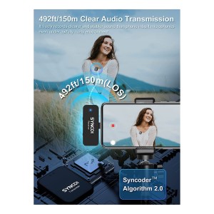 میکروفون یقه ای بی سیم سینکو مدل G1T رابط Type-C